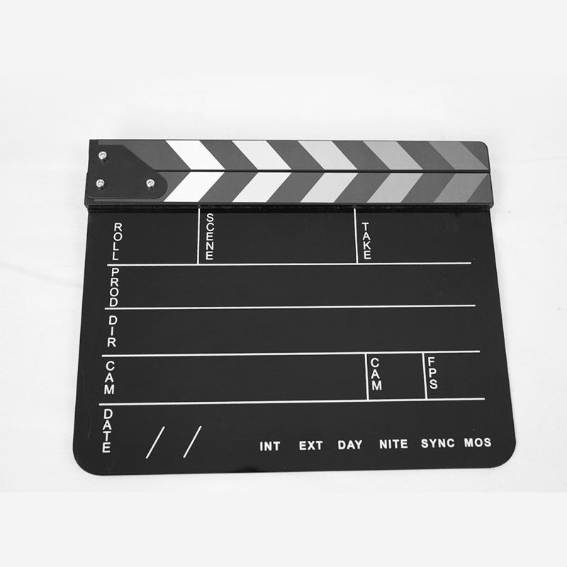 Acrylic Striped Movie Clapperboard Photography Prop