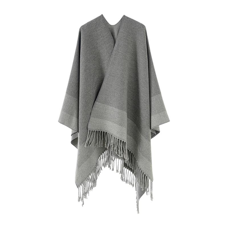 Soft & Breathable Winter Shoulder Wrap for Women Ladies Lightweight Multi Use Shawl with Fringe Trim