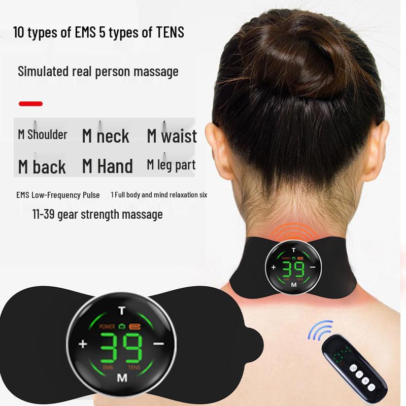 Portable Smart EMS Full Body Massager: Multi-functional Mini Electric Meridian Pulse for Shoulders and Neck.