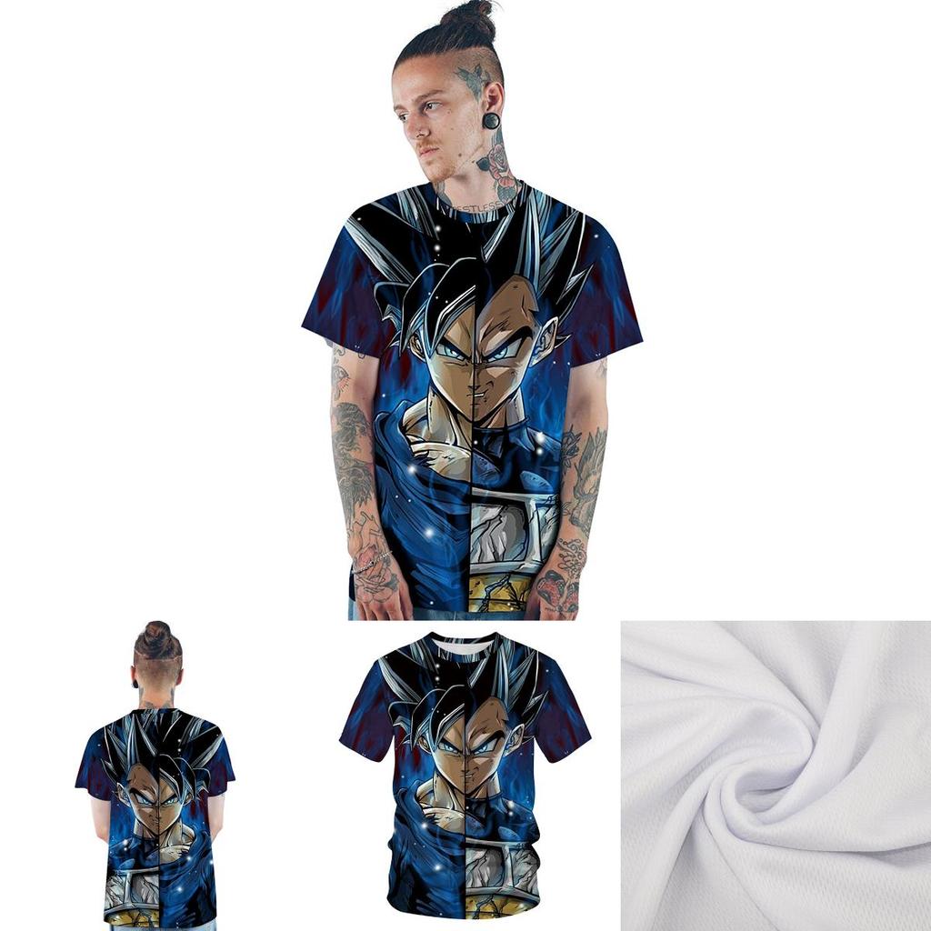 Stylish Men 3d T-shirts With Dragon Ball Z Fighting Super Saiyan Vegeta Print