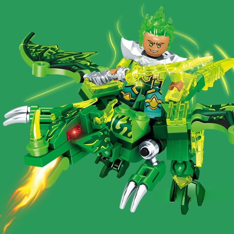 Senbao 1058-61 Royal Dragon Junior Ninja Taicang Thunder Dragon Children'S Assembling Building Block Boys Educational Diy Toys