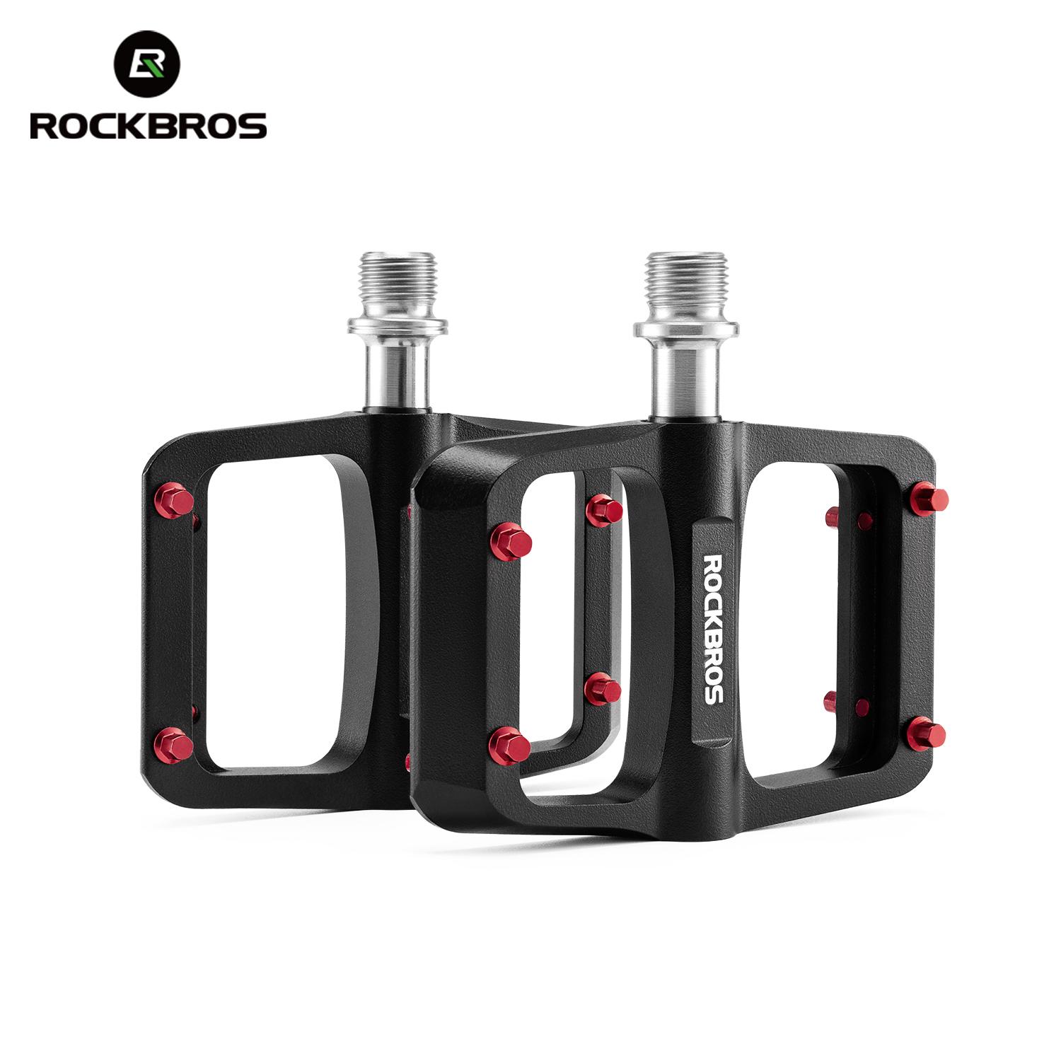 ROCKBROS Bicycle Pedals Left/right Lightweight Pedal 3 Bearings Road Bike Pedal Widened Magnesium Alloy Pedal Ultralight 171G