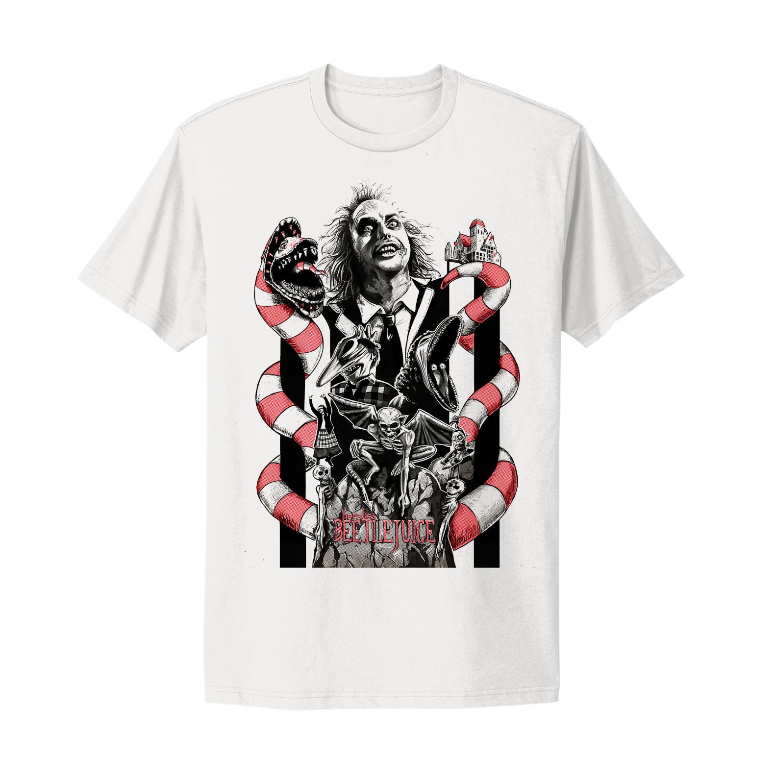 Beetlejuice Movie Its Showtime White T-shirt L