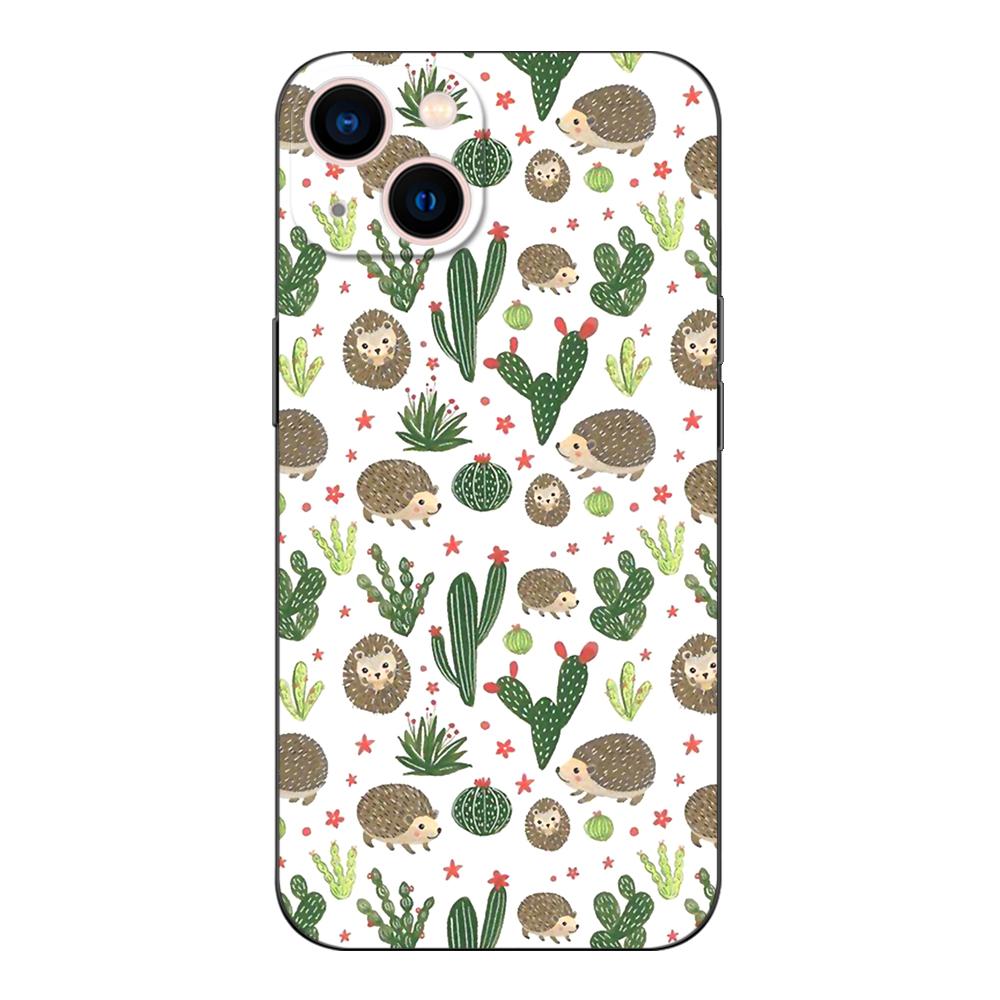 Black Tpu Case for Iphone 14 13 12 11 Mini Pro MAX 5 5s Se 2020 6 6s 7 8 Plus X 10 XR XS Cover Hedgehog