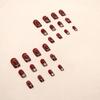 Burgundy Shiny Diamonds New Year's Red Fire Shiny Gold Powder Hot Sale New Diamonds Wear Nail Fake Nails