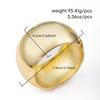 Glossy Open Bracelet Alloy Jewelry Women's Simple Wide-sided Round Bracelet Exaggerated Style Jewelry
