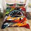 Off-Road Motorcycle Rider Three-Piece Quilt Cover 3D Digital Printing Bedding Set Bed Cover