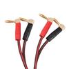 HI FI Pure Copper Speaker Cable Right Angle L Type Banana Plugs Line Wire Red & Black