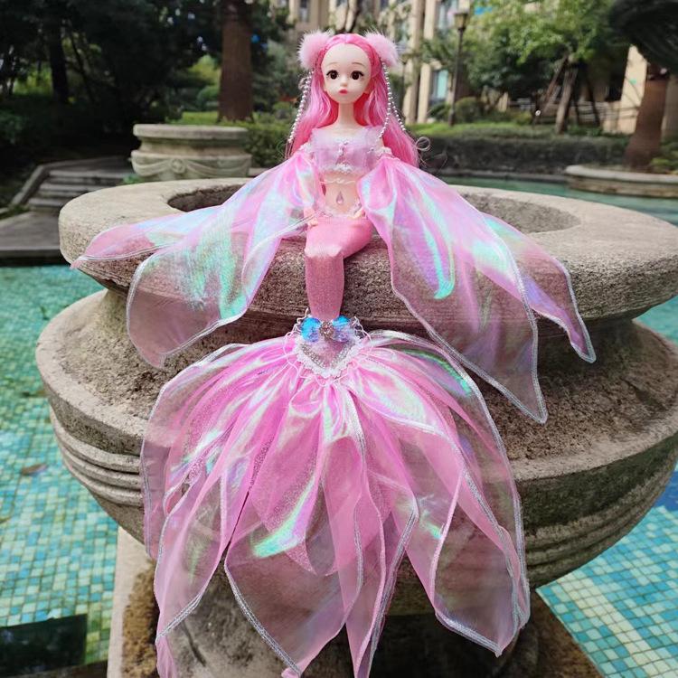 

45cm Fashion Mermaid Princess BABI Doll Toys Body Joints Movable Pretty Fish Tail Cute 1/6 BJD Princess Doll Play House Toys 45cm