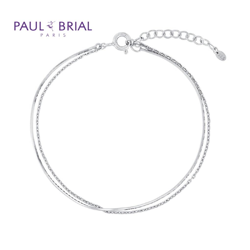 

PAULBRIAL [SILVER] PWSB0044 (WG) Snake Layered Bracelet
