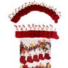 With Red Letter Knitting Stockings Yarn Hanging Ornament Christmas Socks  Xmas