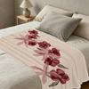 Soft Floral Flannel Blanket, Skin-friendly Cozy Throw for Home Decor, Dorm & Holiday Use (Christmas, Halloween)