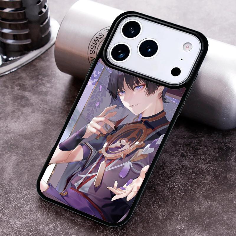 Scaramouche Genshin Impact Phone Case For iPhone 17,16e,15,14,13,12,11,Mini,Pro,MAX soft Silicone Cover