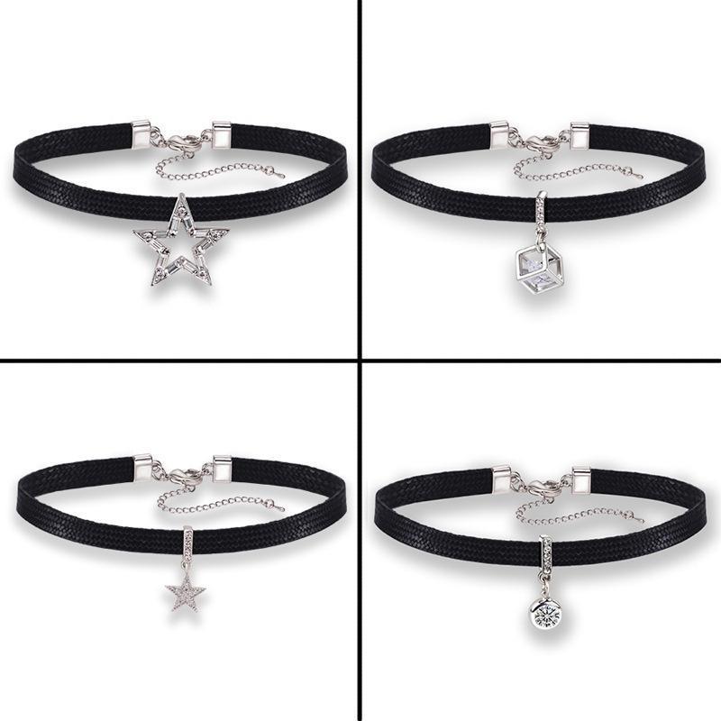Korean Black Choker Necklace for Women - Fresh Clavicle Chain, Short Neckband Jewelry