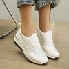 Women Sparkling Crystal Slip On Sneakers Breathable Platform Flats Casual Walking Shoes Large Size 35-43