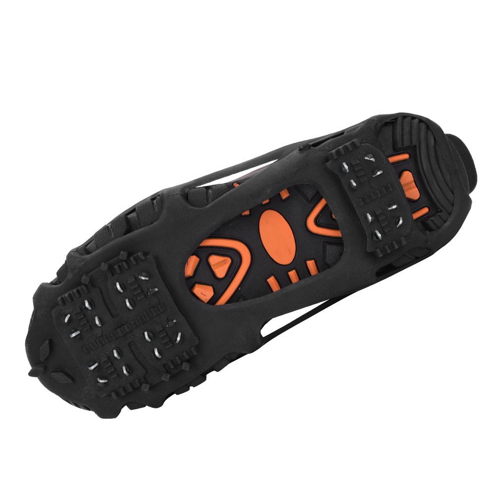 TPE 24 Teeth Anti slip Ice Cleat Shoe Grips Spikes Cleats Crampons for Snow Ground Hiking Climbing