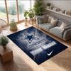 Dallas Cowboys Crystal Velvet Rug, Custom Name Text Personalized Non‑Slip Floor Mat for Home Decor Gift
