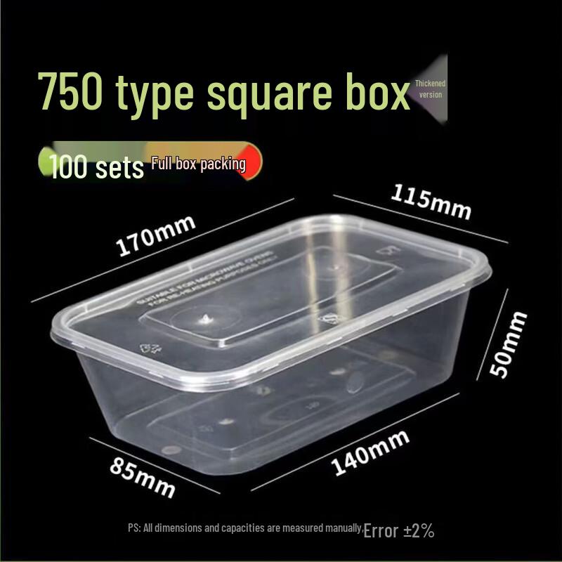 Disposable Rectangular Takeaway Food Containers