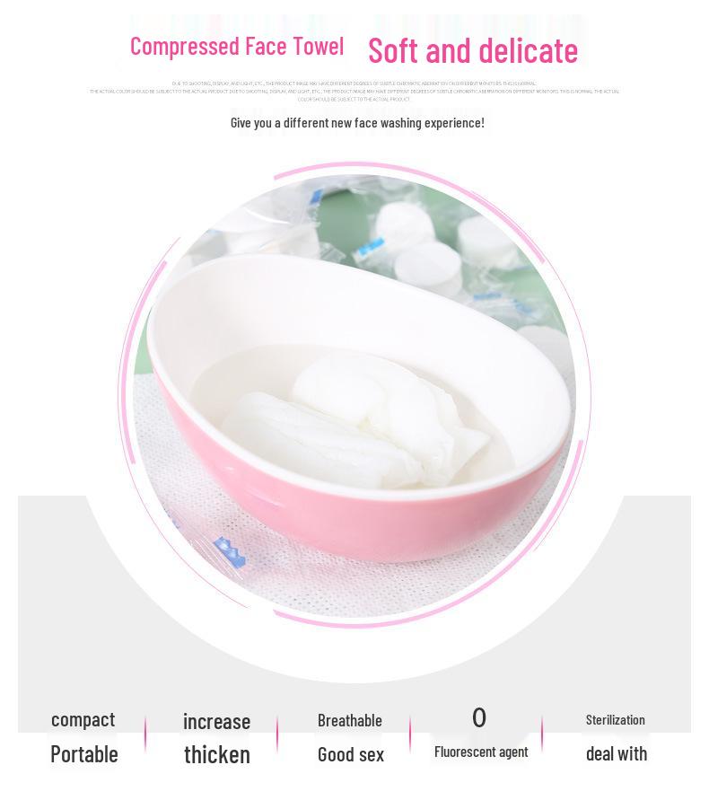 Tragbares Reise-Gesichtswaschhandtuch - Einweg-Komprimierte Schönheits-Reinigungstücher