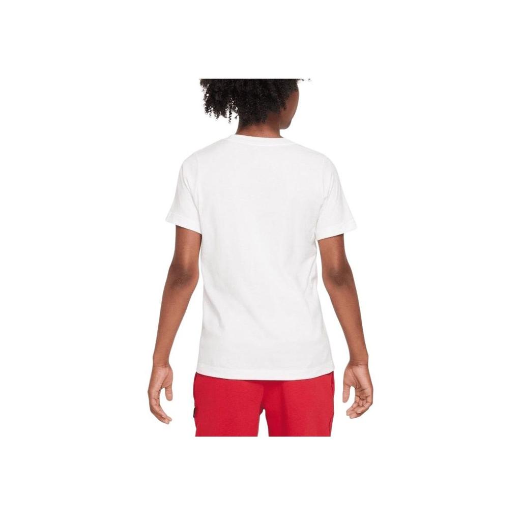 Nike Sportswear Letter Print Casual Round Neck Short Sleeve T-Shirt Kids tops White FV4078-100