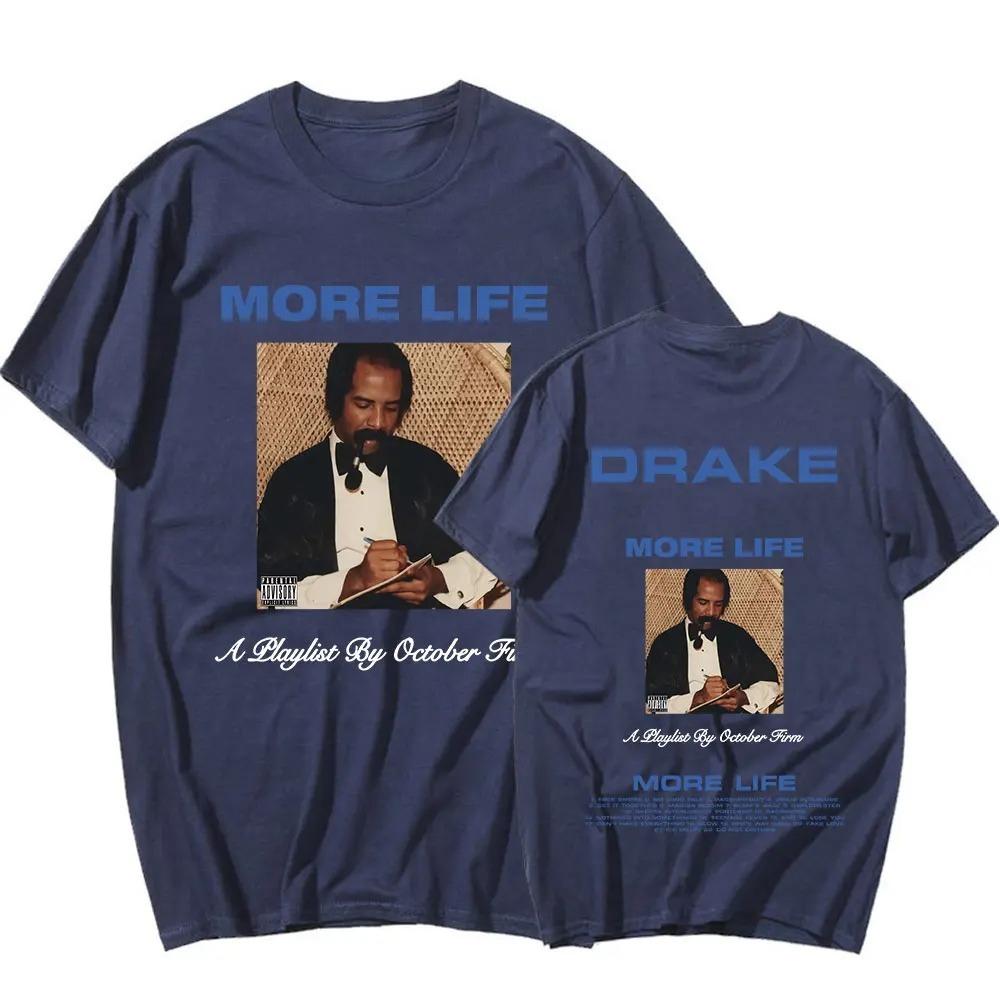 2026 Rapper Drake T-shirt Music Album More Life Graphic T-shirts Men's Women's Vintage Gothic Hip Hop Oversized T Shirts Streetwear