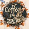 2D Flat Rabbit Break Wooden Wall Decor - Vintage Wooden Sign Wall Art, Nurseries,Restaurant Shop Wall Decor,Wooden Decor for Bedroom