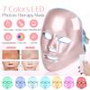 110V-220V 7 Colors LED Mask LED Photon Facial Light Mask With Neck Therapy Skin Rejuvenation Face Lifting Anti Acne Wrinkle Skin
