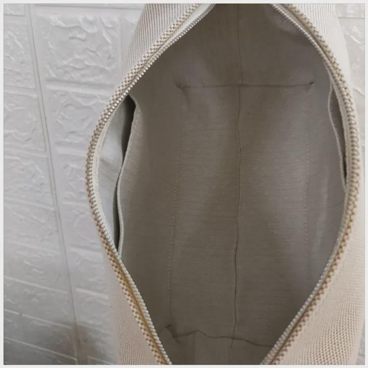 2025 Contrast Color Canvas Lunch Bag & Toiletry Cosmetic Handbag - Women's One-Shoulder Large Capacity