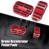 X AUTOHAUX Brake Foot Pedal Pad Kit Anti-Slip No Drill