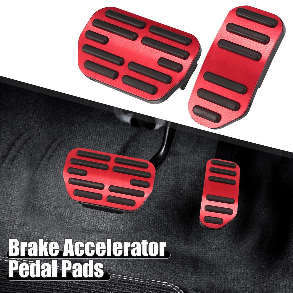 X AUTOHAUX Brake Foot Pedal Pad Kit Anti-Slip No Drill