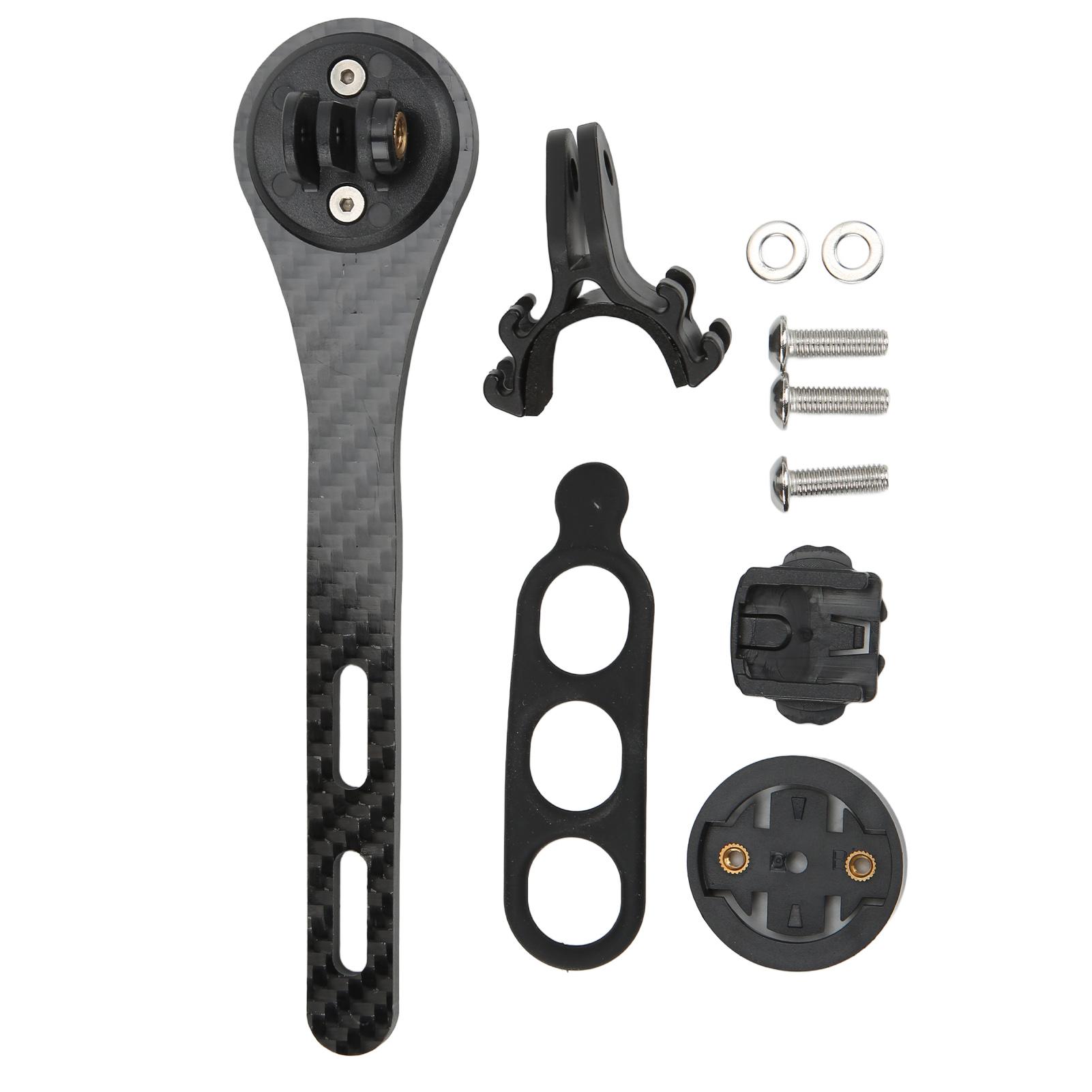 Держатель велокомпьютера Интегрированный вынос руля Карбоновое волокно Алюминиевый сплав Крепление для велокомпьютера