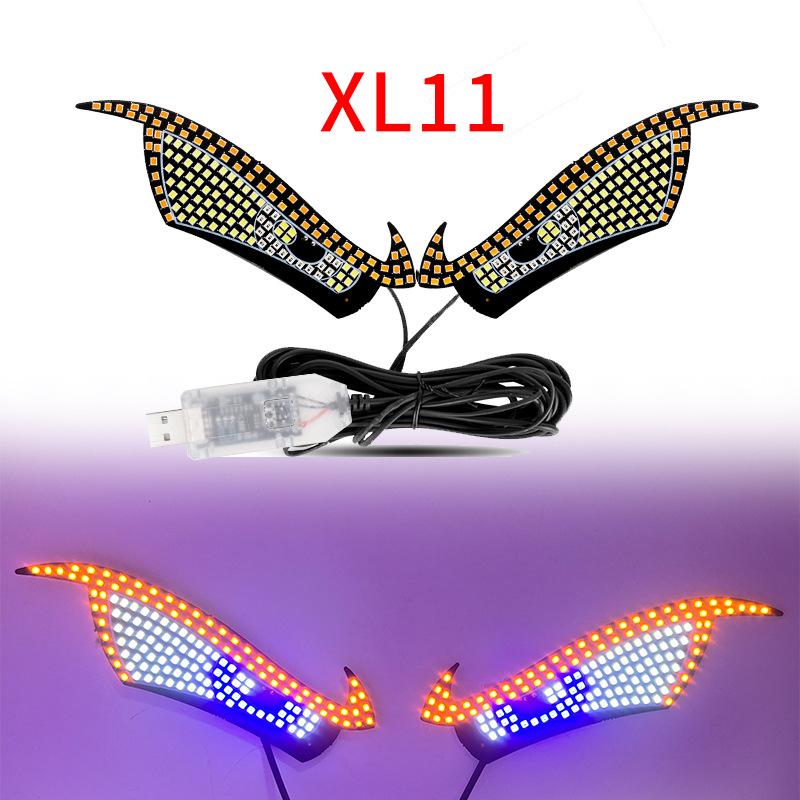 

Светодиодная подсветка Devil Eye для автомобиля для доски, лобового стекла, USB, 11 режимов, крутая задняя фара, автомобильные декоративные огни, автомобильная подсветка Devil Eye
