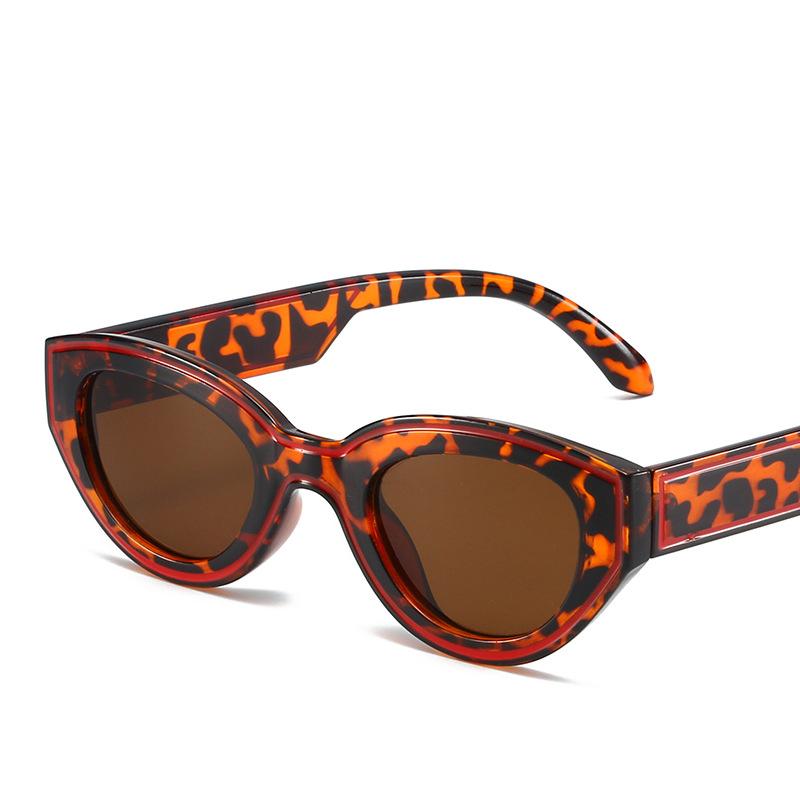 New  Cat Eye Sunglasses Women For Men  Vintage Sun Glasses Luxury Brand Designer Punk Pink Stripe Hip Hop Popular Shades