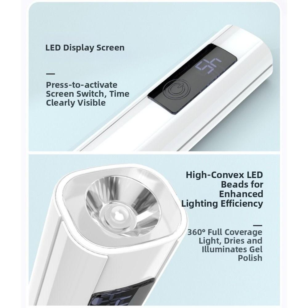 Quick Drying Mini Nail Dryer Light Efficient Curing Nail Dryer Machine LED Nail Lamp  Travel Use