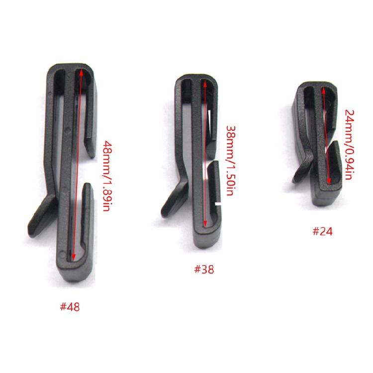 20Pcs Webbing Ending Clip Keeper Replacement Quick Slip Keeper Buckles Clip Connect Buckles for Webbing Backpack Belt