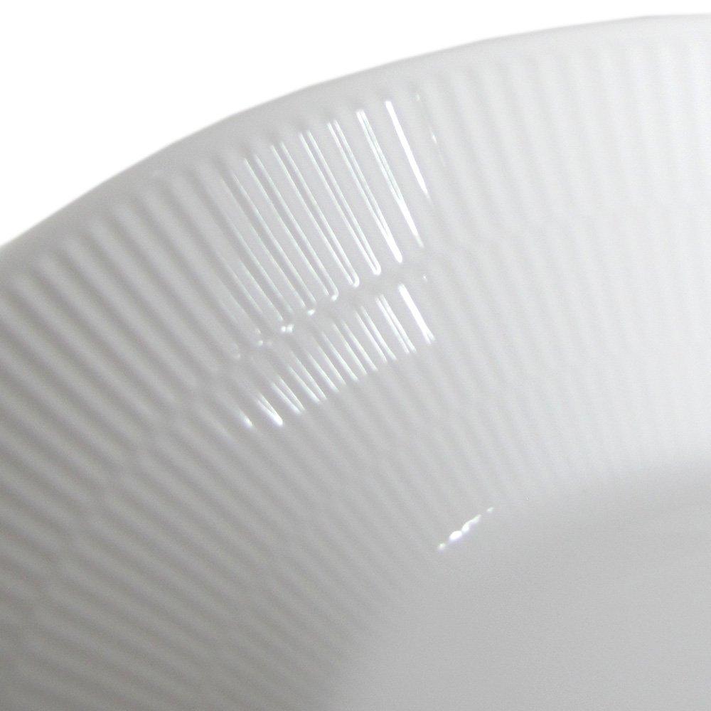 ROYAL COPENHAGEN White Fluted Deep Plate, 24cm, for Pasta or Soup, 2408606 (Parallel Import)