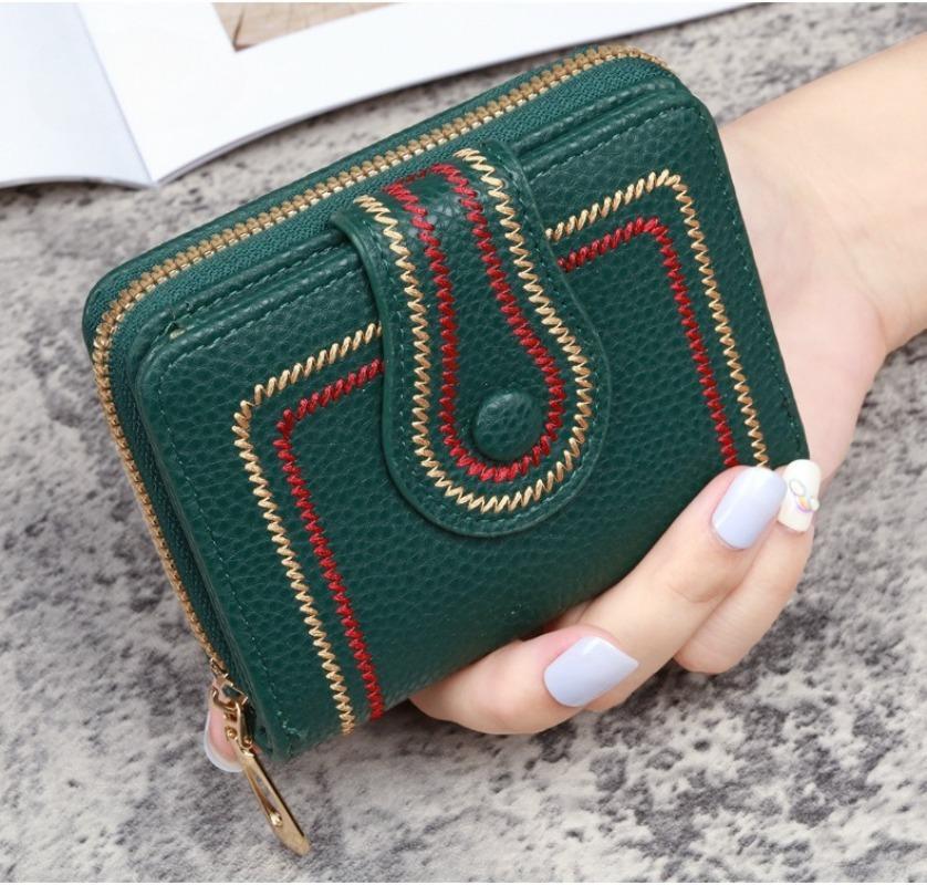 New Retro Minimalist Wallet for Women Multi-Card Zipper Buckle Fashion Coin Wallet Multi-functional Short Wallet Zero Wallet