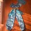 Used Aladdin Jasmine Costume Light Blue Satin Disney Cosplay Princess