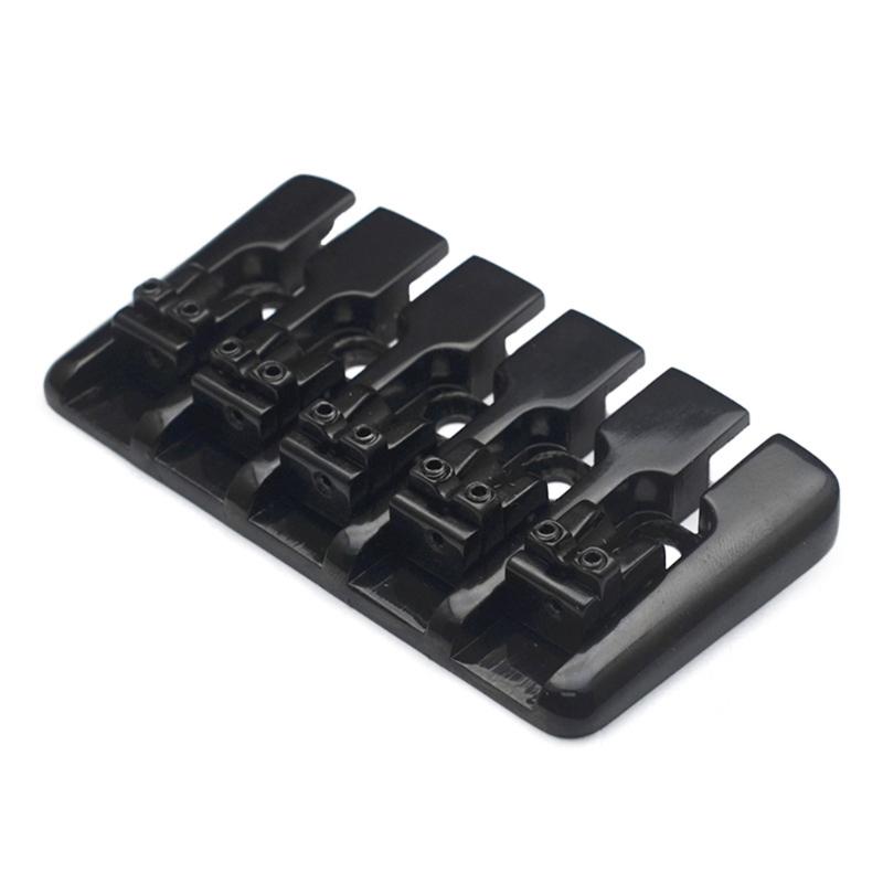5 Strings Bass Bridge Vintage Locked Saddles Bass Bridge Bottom Through String