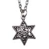 Collana Ciondolo Nodo Celtico Triquetra Stella di Davide Pendente Gioielli Vintage Boho Catena 43cm