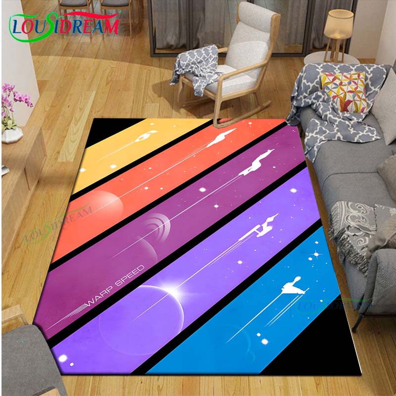 Fashion Famous Films S-Star-T-Trek Carpet Living Room Bedroom Bedside Mat Fashion Floor Mat Area Rug Door Mat Bedroom Decoration