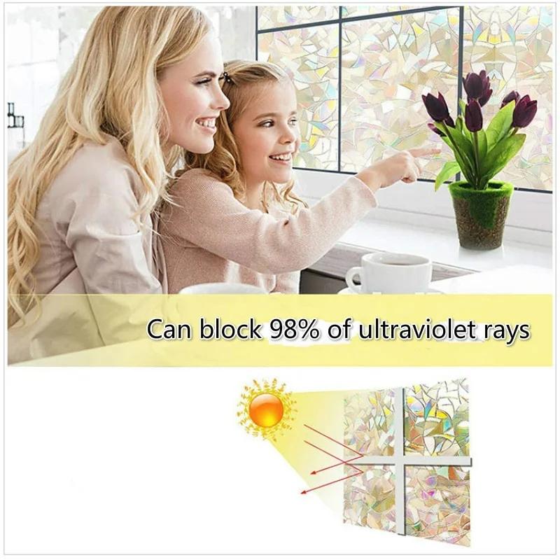 Simple Convenient and Beautiful Color Frosted Glass Window Door Sunlight Colorful Window Film