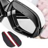 2PCS Carbon Fiber Rearview Mirror Rain Guards - Anti-Glare Sun Visor Cover for Clear Vision, Universal Car Mirror Accessories