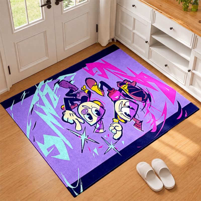 Cuphead Carpet Door Mat for Living Room or Bedroom Protective Mat Under Chair Office Decoration Christmas Gift Birthday Present