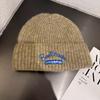 Letter Fashion Knitted Hat Warm Ear Protection Hat For Outdoor Activities Wear