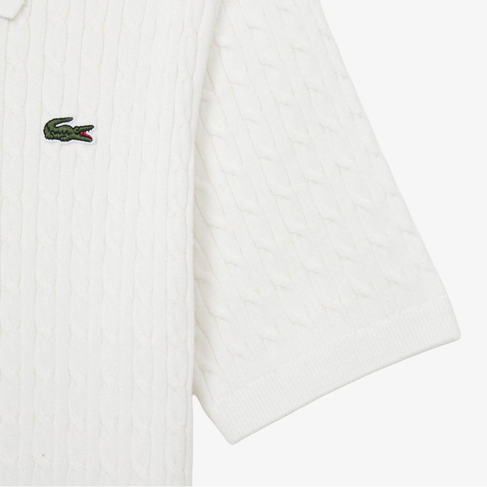 Lacoste Women's Cable Sweater Polo Shirt PF607E-56G70V
