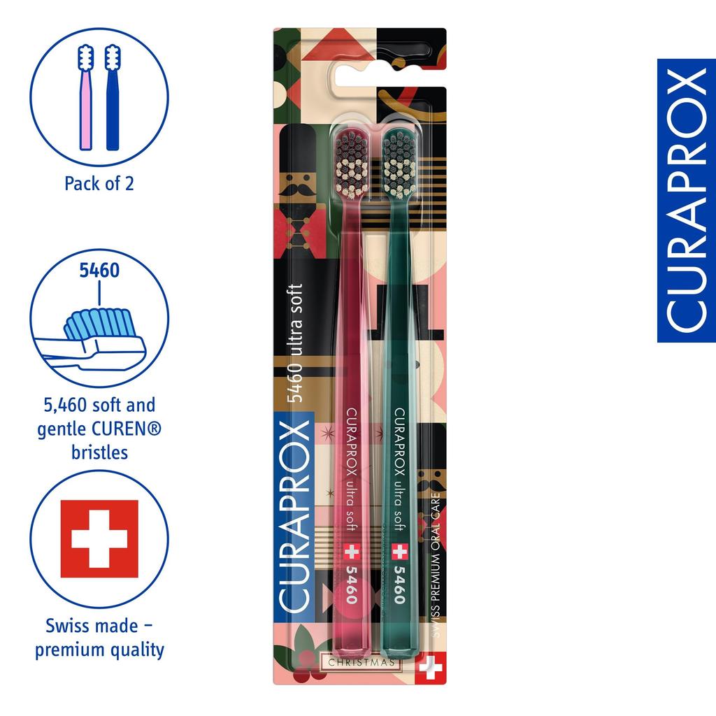 CURAPROX CS5460 Christmas Set of 2 Toothbrush, Edition,