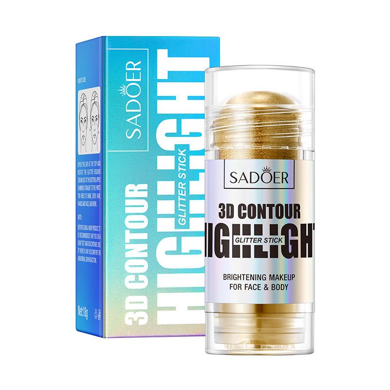 Bright color 3D highlight stick SADOER contour grooming repair makeup highlight stick 18g