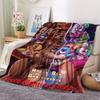 Five Nights At Freddy' Flannel Blanket Soft Warm Plush Throw Lightweight Blanket Sofa Bed Couch Cover Nap Camping FNAF Fans Gift
