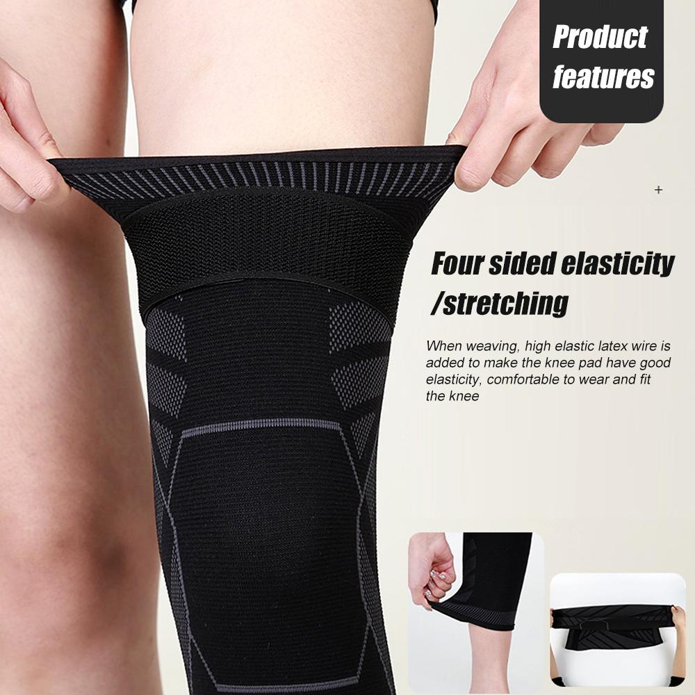 1Pcs Compression Leg Sleeves with Elastic Straps for Men   Women,Extra Long Leg Braces Knee Sleeve,Knee Pain,Joint Pain,ACL